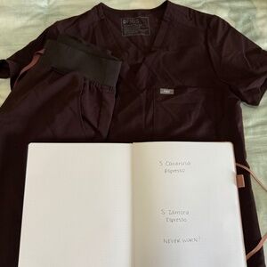 Figs Espresso Brown Scrubs